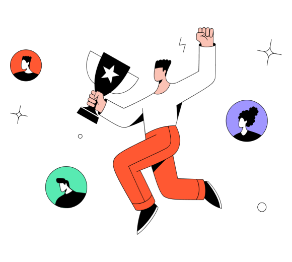 a team of professionals celebrate successful project