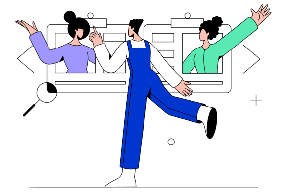 illustration of a recruiter sourcing and screening talents